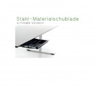 Stahl-Materialschublade, klein mit Schloss, 407mm