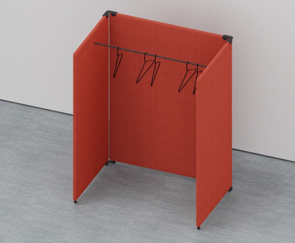 MY SPACE akustikische Garderobe absorbierend Kleiderstange rot