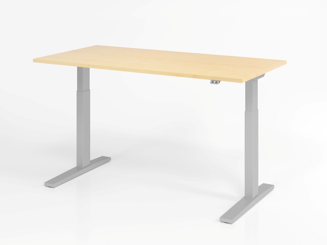 Höhenverstellbarer Schreibtisch XMKA 120 x 80 cm - Weiß/Weiß