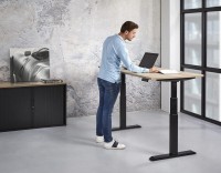 Steh-/Sitzschreibtisch elektrisch einstellbare Workstation "Budget" Höhe 65-130cm