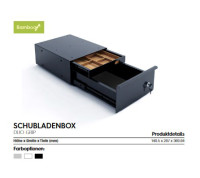 Schubladenbox DUO GRIP Bambus Materialeinlage Montage unter der Tischplatte